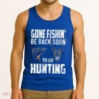 Fishing And Hunting Funny Fish Deer Hunter Gag Gift Gift Tank Top thumb 3
