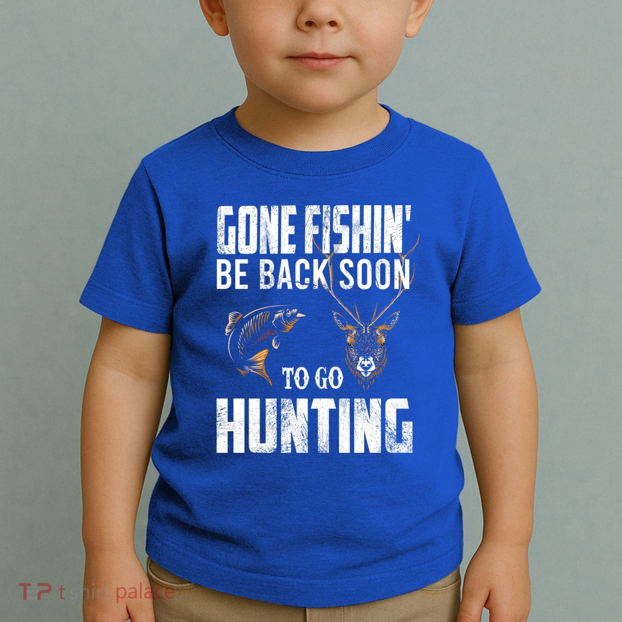 Fishing And Hunting Funny Fish Deer Hunter Gag Gift Gift Toddler T-Shirt