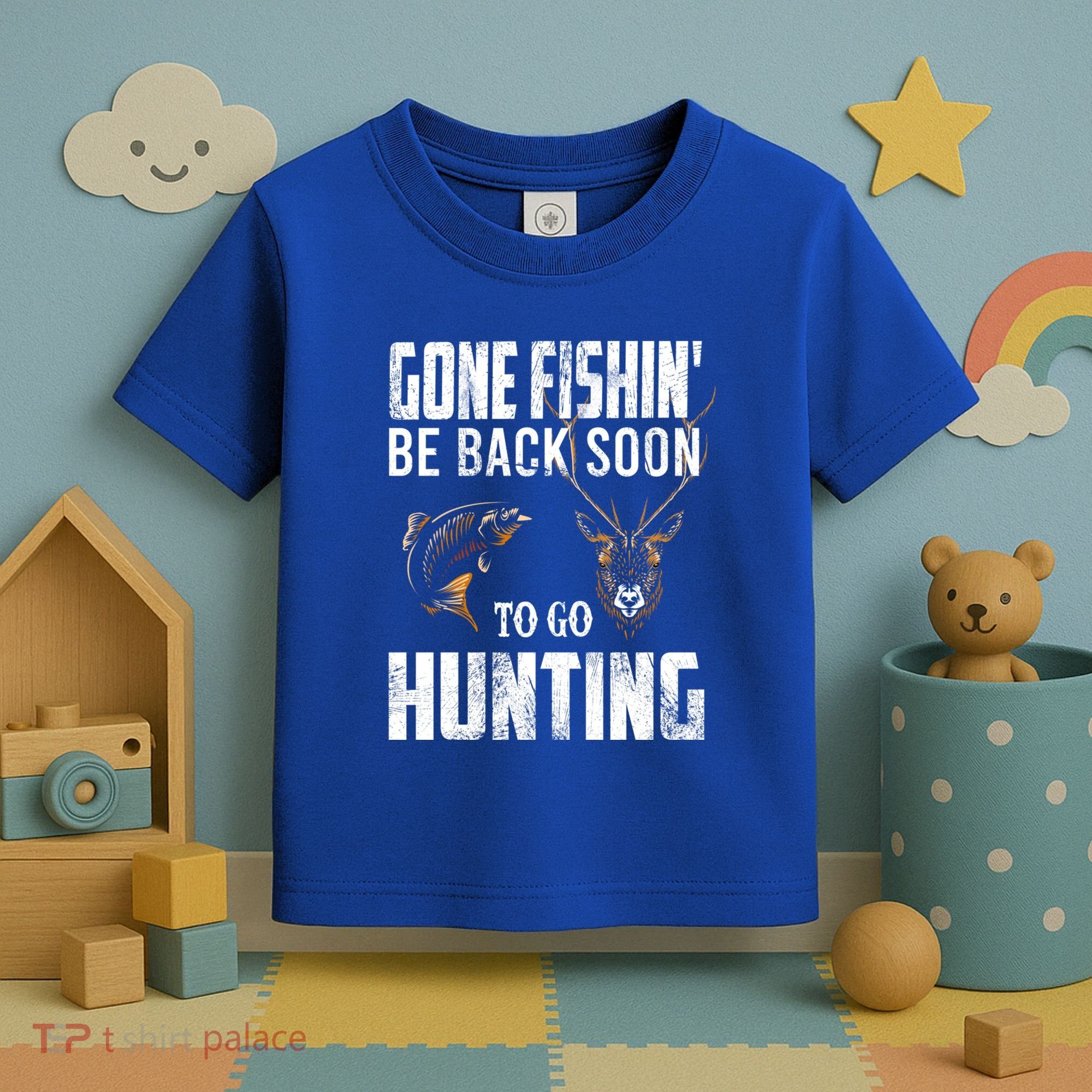 Fishing And Hunting Funny Fish Deer Hunter Gag Gift Gift Toddler T-Shirt