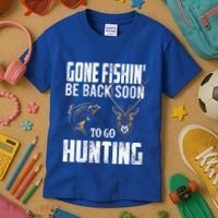 Fishing And Hunting Funny Fish Deer Hunter Gag Gift Gift Kids T-Shirt thumb 3