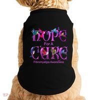 Fibromyalgia Awareness Hope Cure Hummingbird Gift Doggie Tank thumb 0