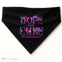 Fibromyalgia Awareness Hope Cure Hummingbird Gift USA-Made Doggie Bandana thumb 0