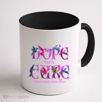 Fibromyalgia Awareness Hope Cure Hummingbird Gift Coffee Mug thumb 1