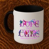 Fibromyalgia Awareness Hope Cure Hummingbird Gift Coffee Mug thumb 2