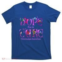Fibromyalgia Awareness Hope Cure Hummingbird Gift T-Shirt thumb 0