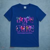 Fibromyalgia Awareness Hope Cure Hummingbird Gift T-Shirt thumb 5
