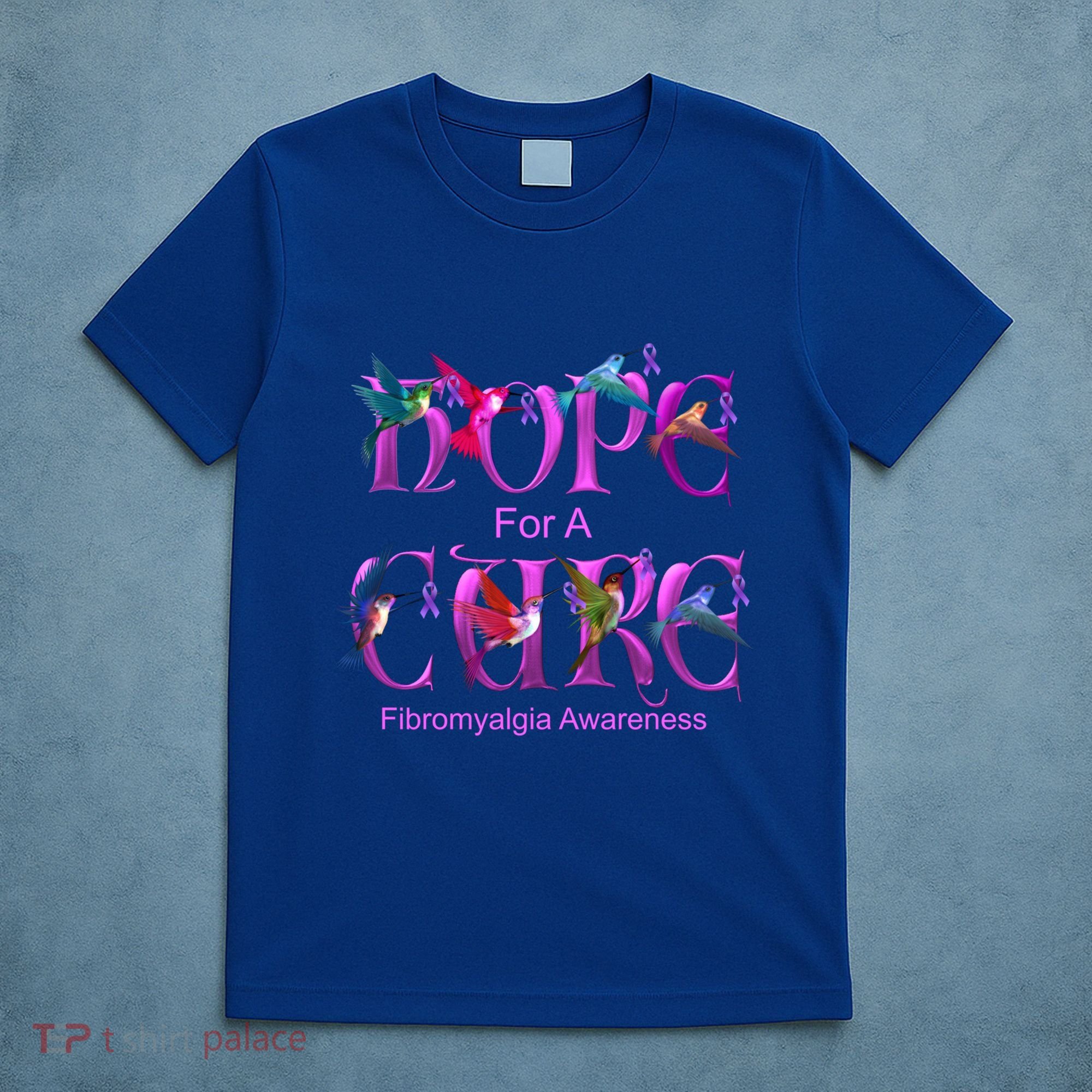Fibromyalgia Awareness Hope Cure Hummingbird Gift T-Shirt