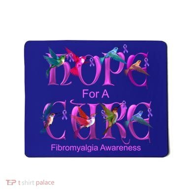 Fibromyalgia Awareness Hope Cure Hummingbird Gift Mousepad