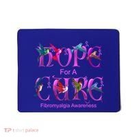 Fibromyalgia Awareness Hope Cure Hummingbird Gift Mousepad thumb 0