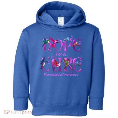Fibromyalgia Awareness Hope Cure Hummingbird Gift Toddler Hoodie