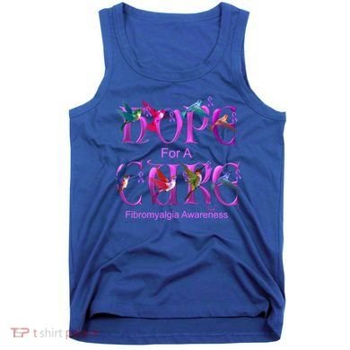 Fibromyalgia Awareness Hope Cure Hummingbird Gift Tank Top