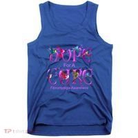 Fibromyalgia Awareness Hope Cure Hummingbird Gift Tank Top thumb 0