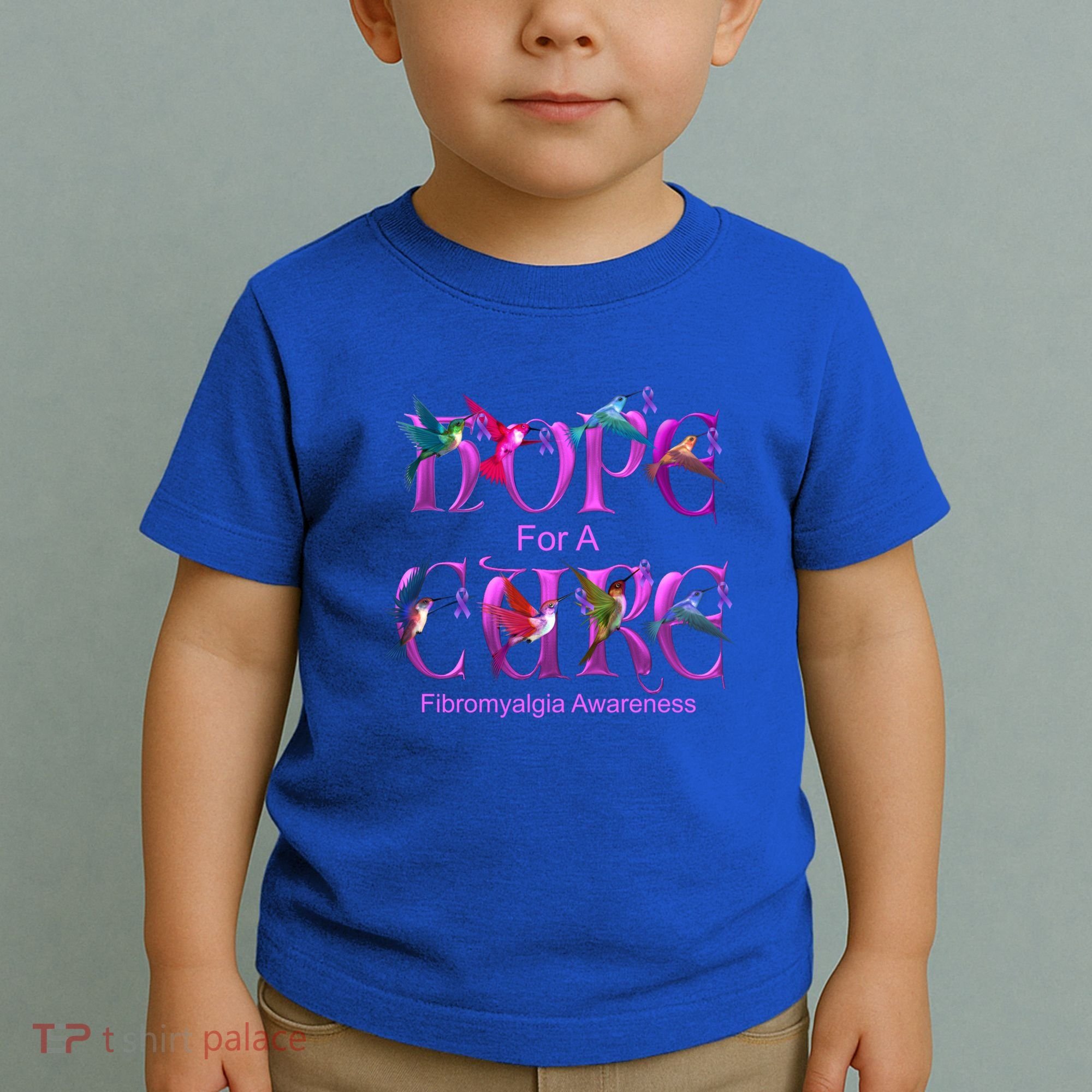 Fibromyalgia Awareness Hope Cure Hummingbird Gift Toddler T-Shirt