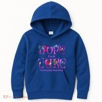 Fibromyalgia Awareness Hope Cure Hummingbird Gift Kids Hoodie thumb 0