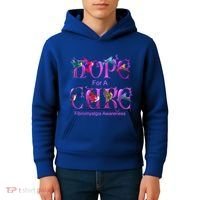 Fibromyalgia Awareness Hope Cure Hummingbird Gift Kids Hoodie thumb 4