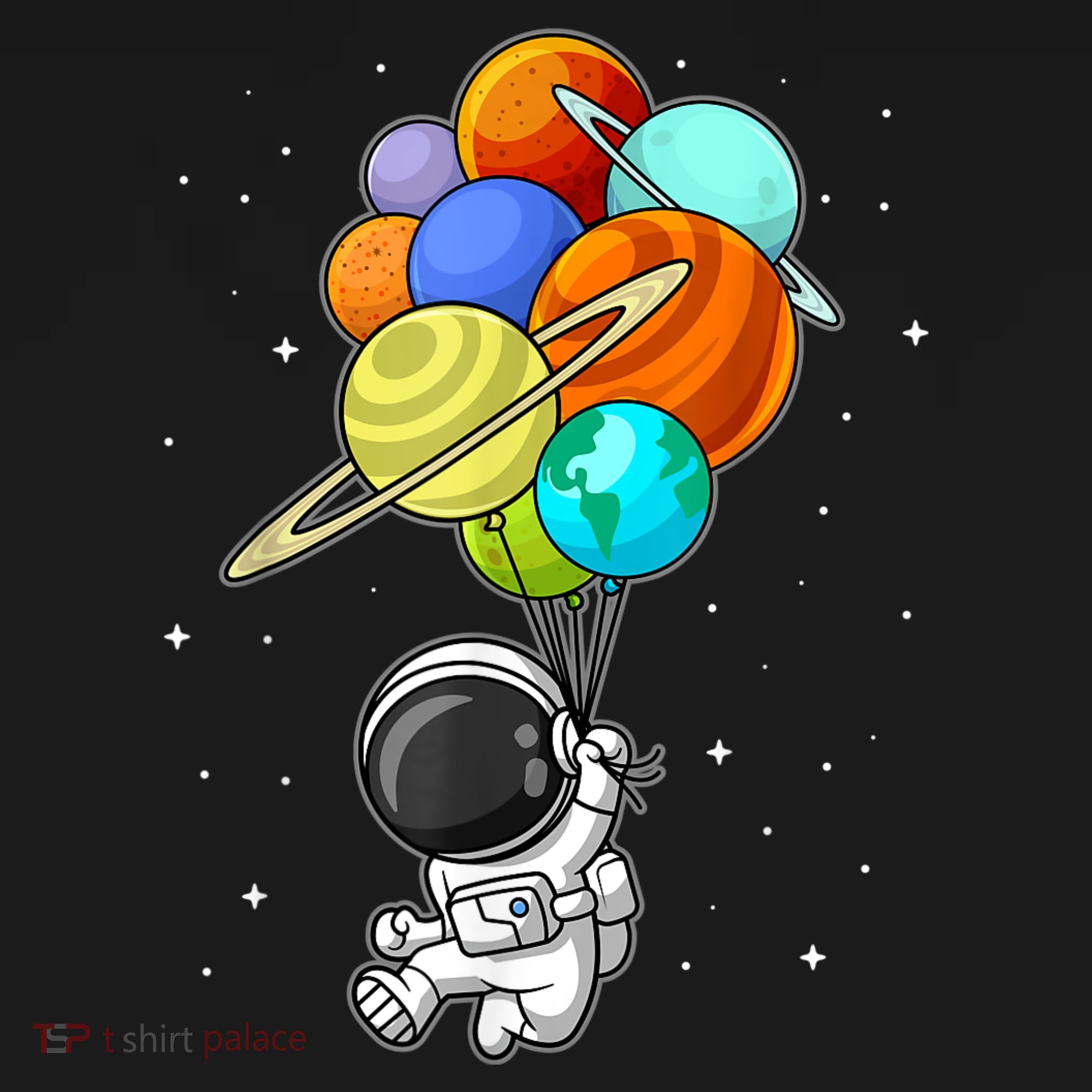 Funny Astronaut Holding Planet Balloons Space Toddler Women's Hoodie