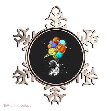 Funny Astronaut Holding Planet Balloons Space Toddler Ornament