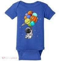 Funny Astronaut Holding Planet Balloons Space Toddler Baby Bodysuit thumb 0