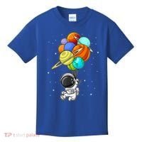 Funny Astronaut Holding Planet Balloons Space Toddler Kids T-Shirt thumb 0