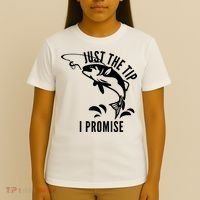 Funny Adult Humor Fishing Just The Tip I Promise T-Shirt thumb 4