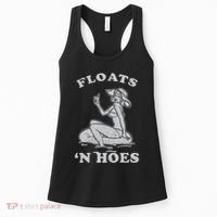 Floats And Hoes Funny Float Trip Tubing River Float Women's Tank Top thumb 0
