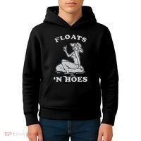 Floats And Hoes Funny Float Trip Tubing River Float Kids Hoodie thumb 4