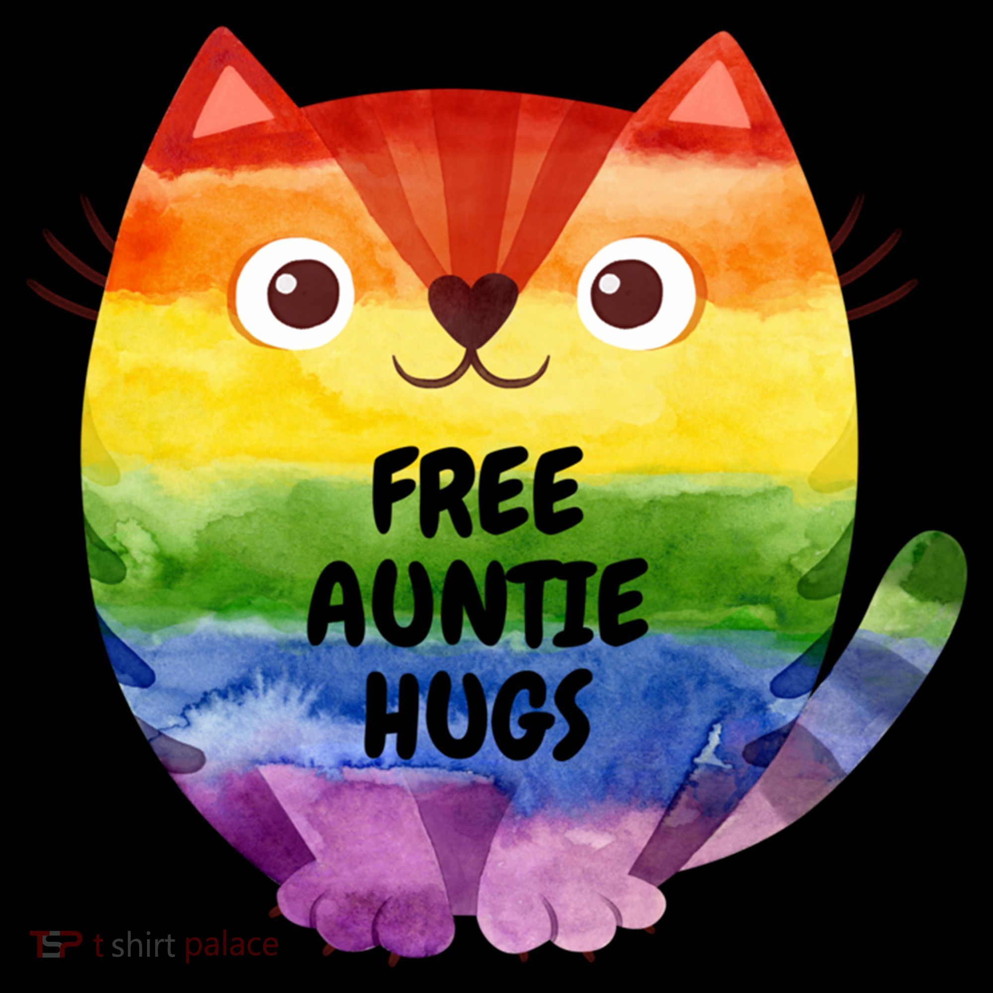 Free Auntie Hugs Pride Lgbtq Flag Cat Cool Gift Coffee Mug