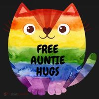 Free Auntie Hugs Pride Lgbtq Flag Cat Cool Gift Women's Hoodie thumb 2