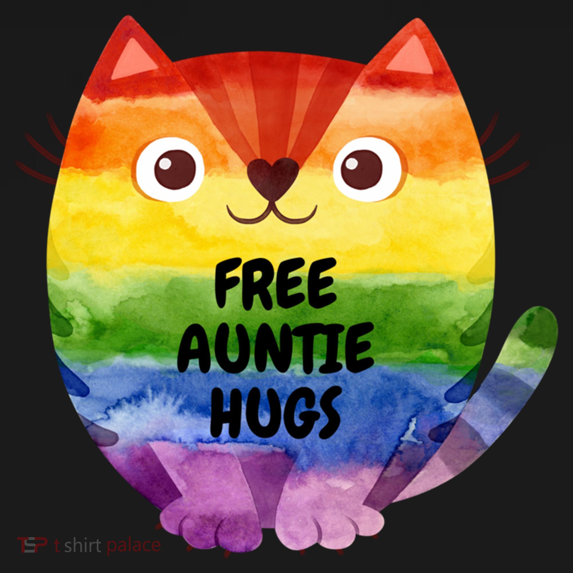 Free Auntie Hugs Pride Lgbtq Flag Cat Cool Gift Ornament
