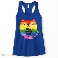 Free Auntie Hugs Pride Lgbtq Flag Cat Cool Gift Women's Tank Top thumb 0