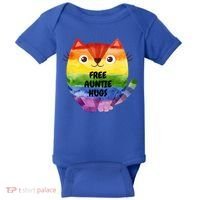 Free Auntie Hugs Pride Lgbtq Flag Cat Cool Gift Baby Bodysuit thumb 0