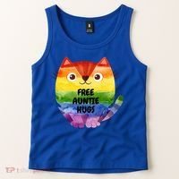 Free Auntie Hugs Pride Lgbtq Flag Cat Cool Gift Tank Top thumb 2