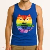 Free Auntie Hugs Pride Lgbtq Flag Cat Cool Gift Tank Top thumb 3