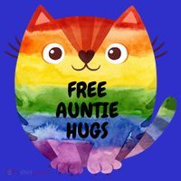 Free Auntie Hugs Pride Lgbtq Flag Cat Cool Gift Visor thumb 3