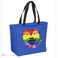Free Auntie Hugs Pride Lgbtq Flag Cat Cool Gift Tote Bag thumb 2