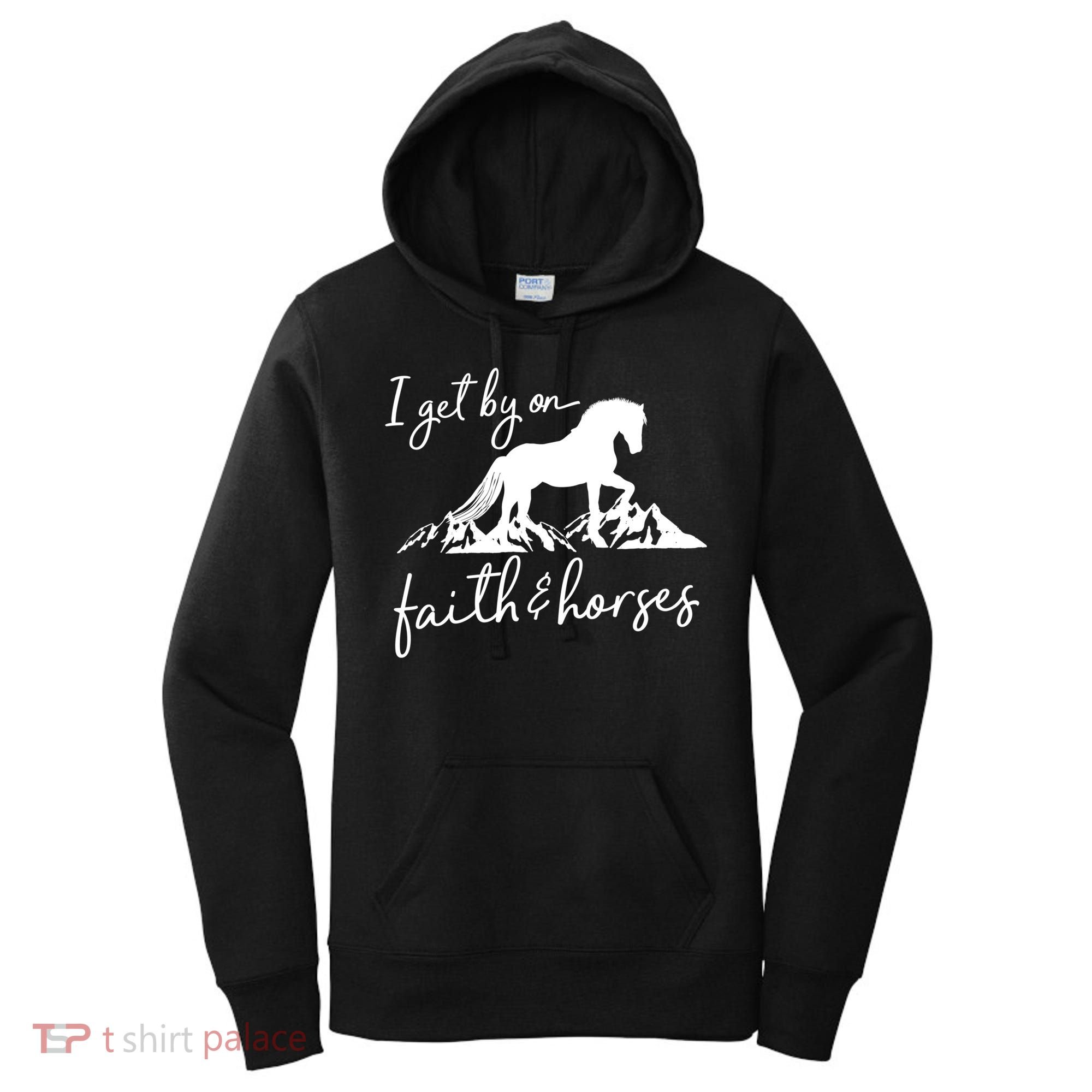 Faith And Horses Christian Horse Lover Great Gift Women's Hoodie