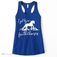 Faith And Horses Christian Horse Lover Great Gift Women's Tank Top thumb 0
