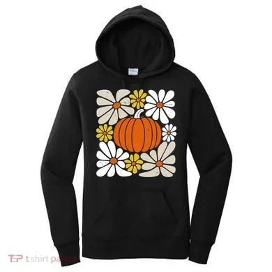 Fall Autumn Halloween Pumpkin Pattern Women's Hoodie