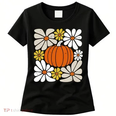 Fall Autumn Halloween Pumpkin Pattern Women's T-Shirt
