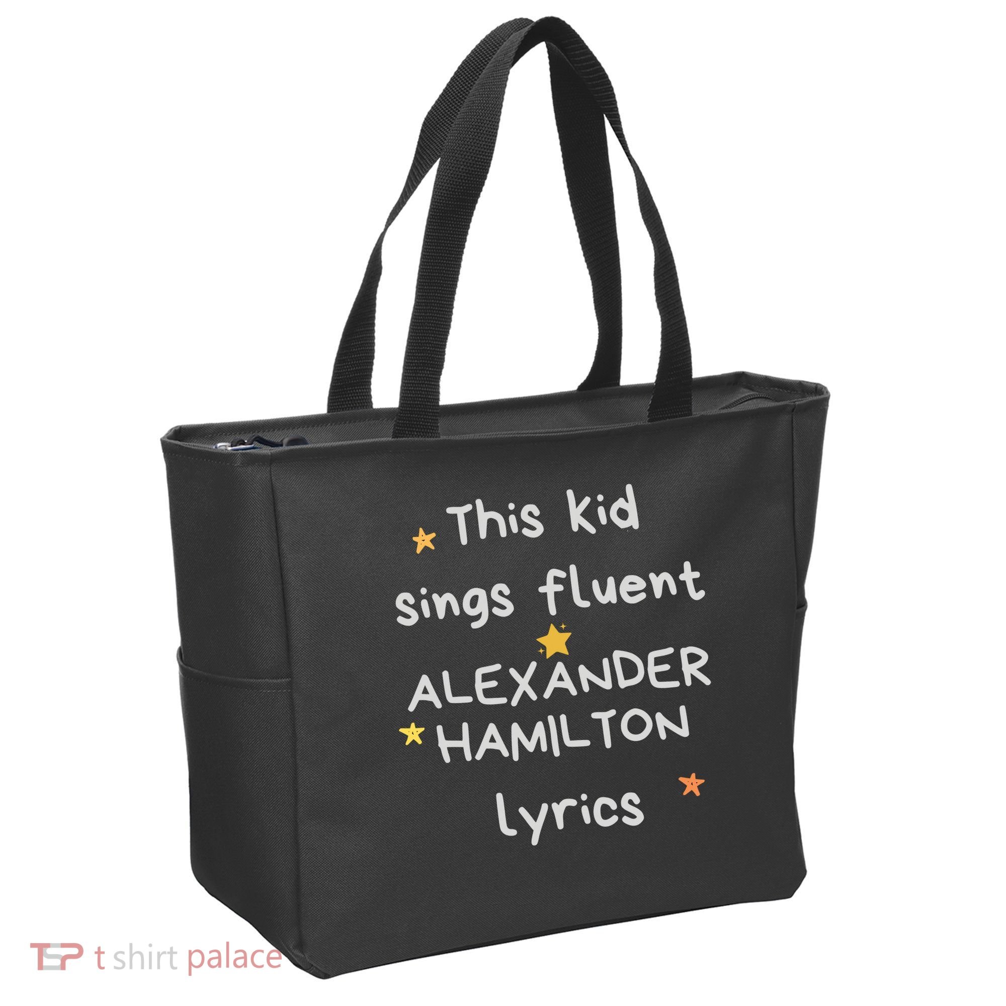 Funny Alexander Hamilton Hamilton Lyrics Hamiltrash Broadway Musical Tote Bag
