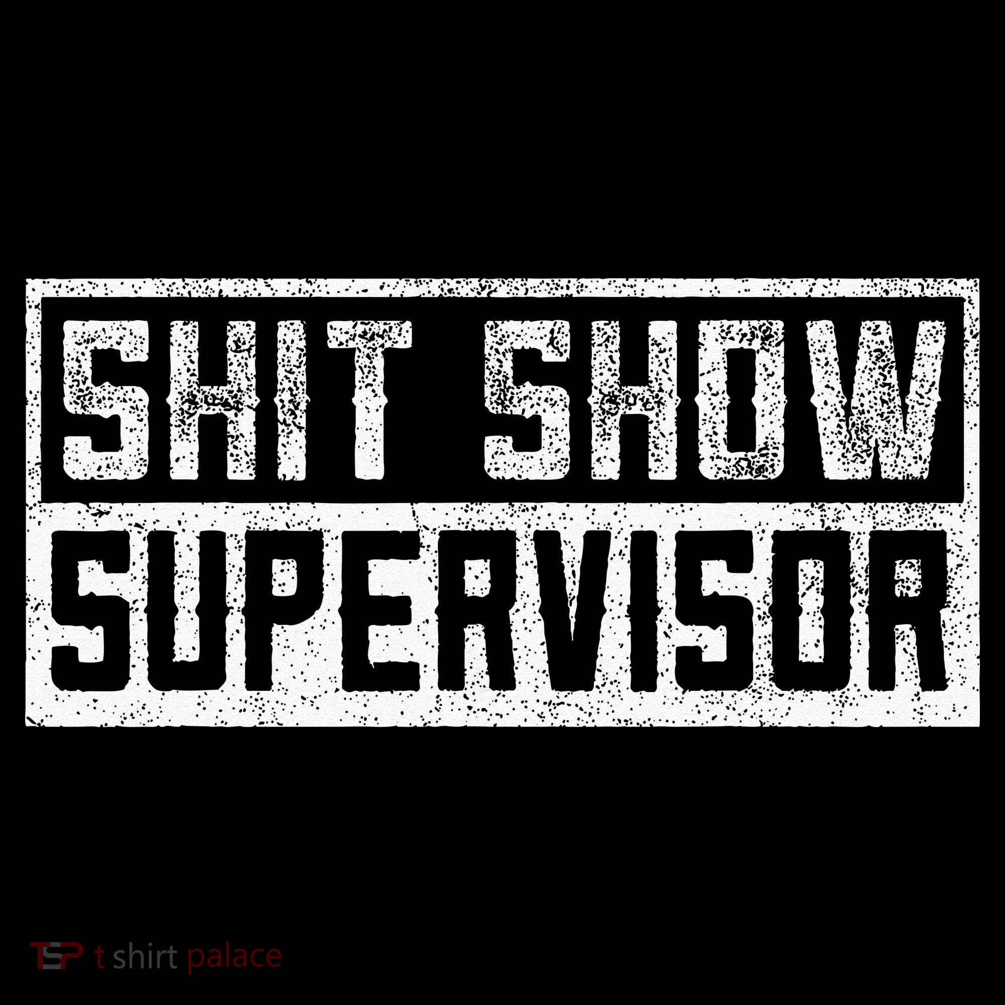 Funny Adult Humor Shit Show Supervisor Mom Stripe Pom Pom Beanie