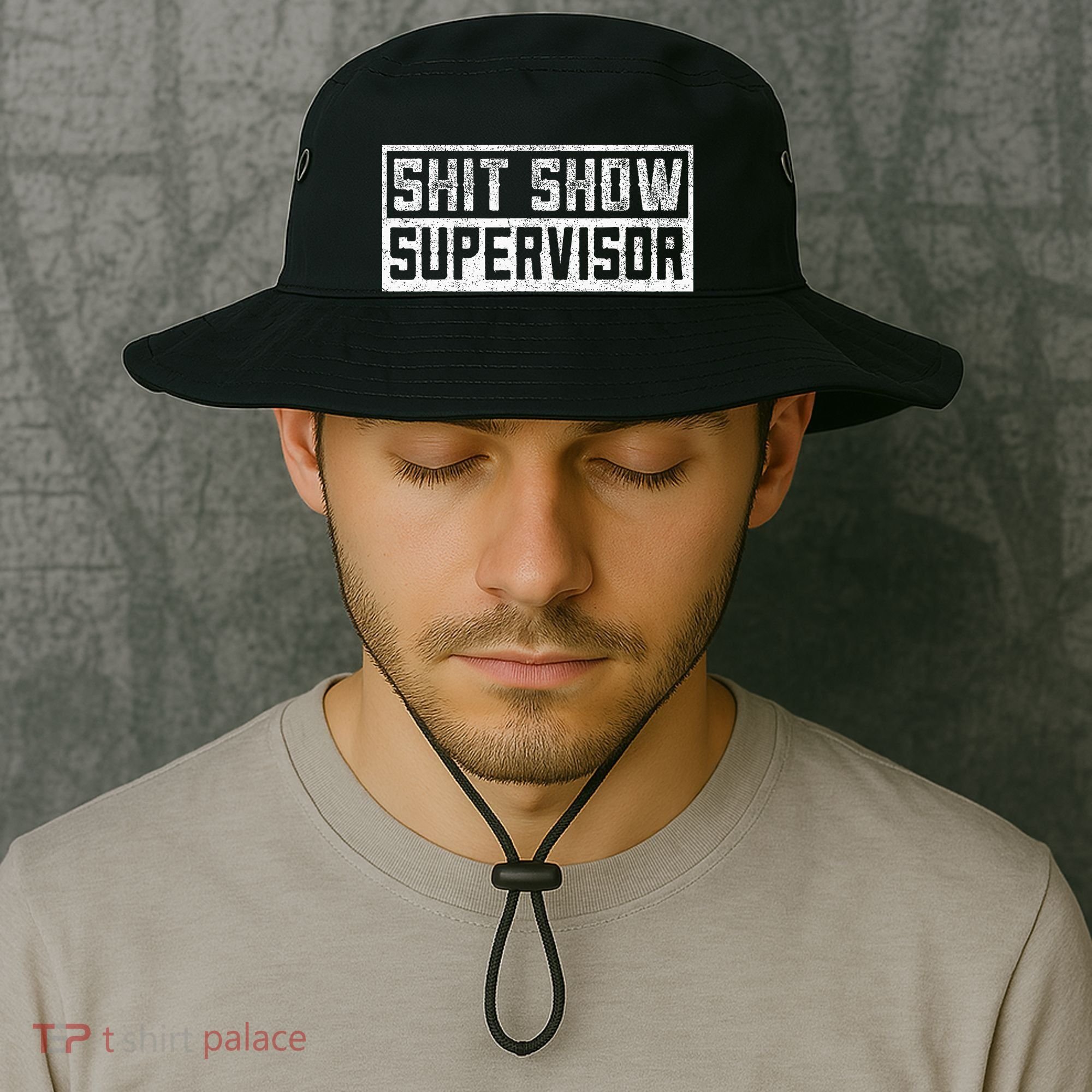 Funny Adult Humor Shit Show Supervisor Mom Bucket Hat