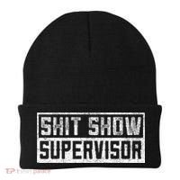 Funny Adult Humor Shit Show Supervisor Mom Beanie thumb 0