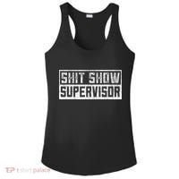 Funny Adult Humor Shit Show Supervisor Mom Ladies PosiCharge Competitor Racerback Tank thumb 0