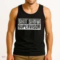 Funny Adult Humor Shit Show Supervisor Mom Tank Top thumb 3