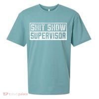 Funny Adult Humor Shit Show Supervisor Mom Sueded Cloud Jersey T-Shirt thumb 0