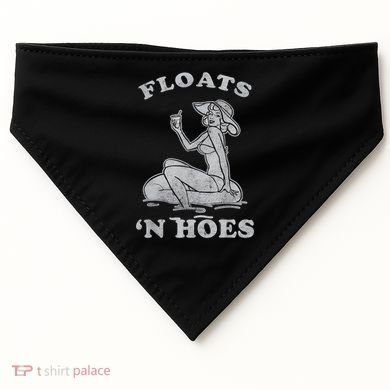 Floats And Hoes Funny Float Trip Tubing River Float USA-Made Doggie Bandana