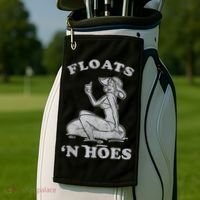 Floats And Hoes Funny Float Trip Tubing River Float Golf Towel thumb 2