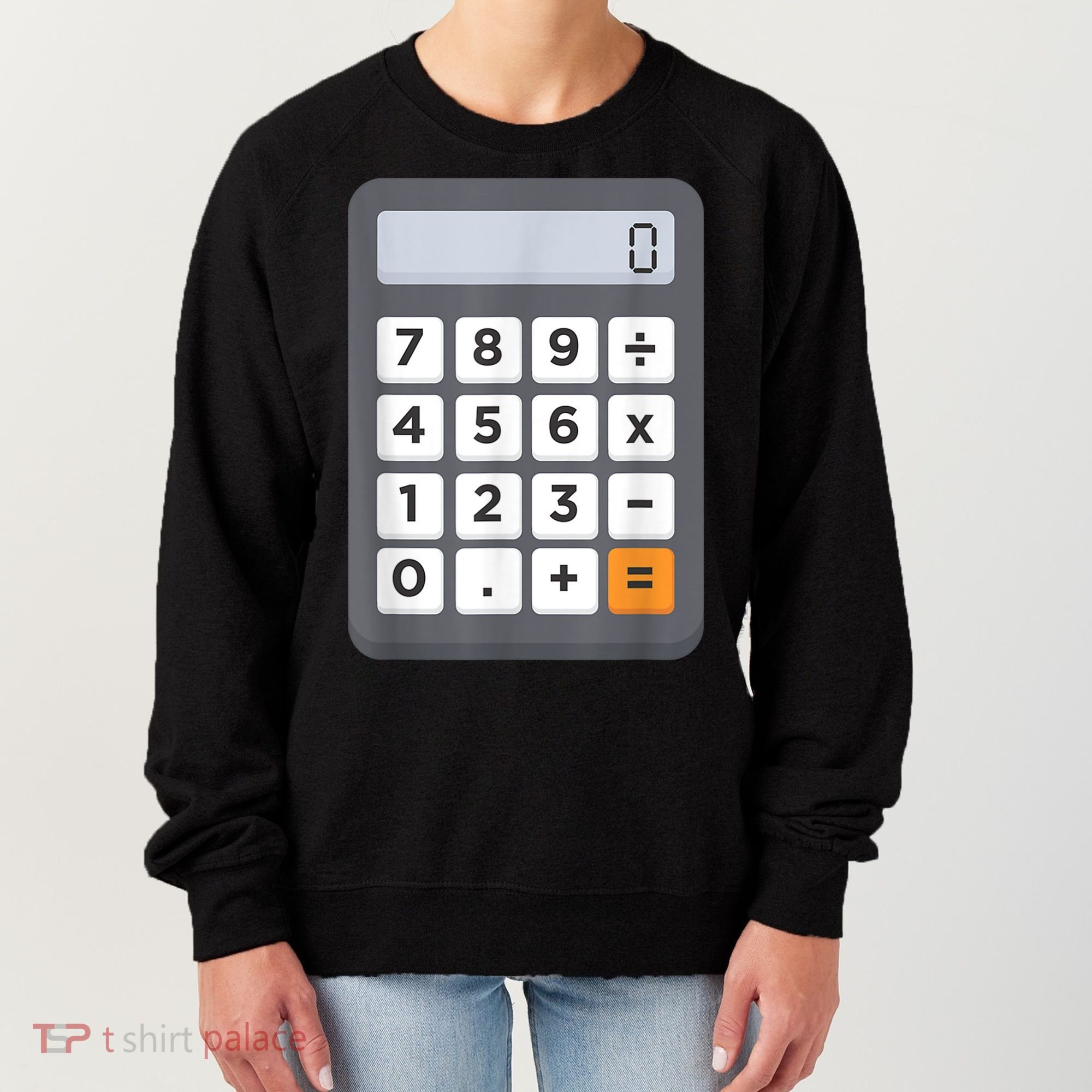 Funny Accountant Halloween Costume Outfit Math Calculator Women's Sweatshirt