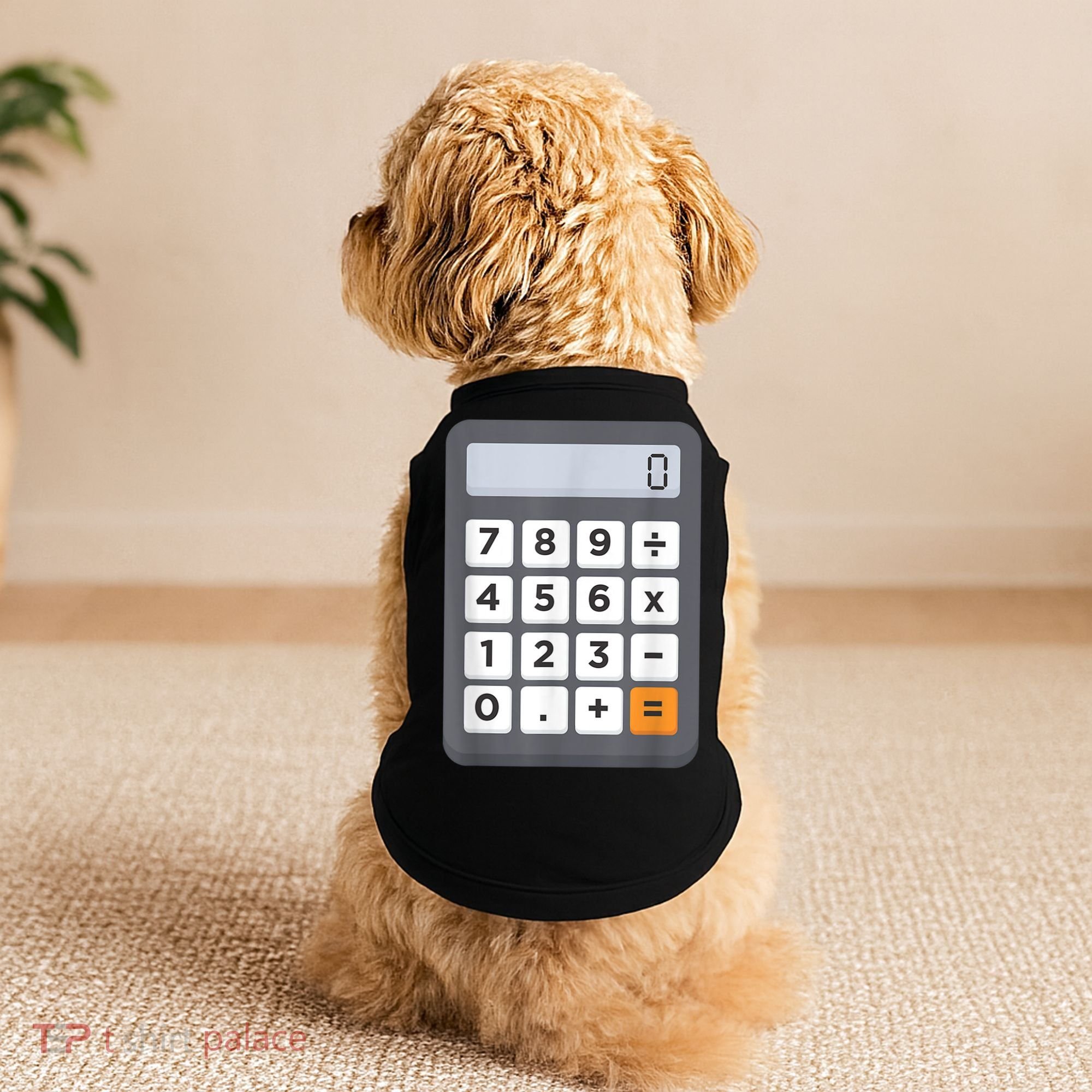 Funny Accountant Halloween Costume Outfit Math Calculator Doggie Tank
